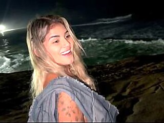 I met my neighbor's wife on Guaratiba beach, took her home, filled her with milk, and recorded it for her husband to see.