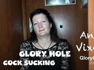 Sexiest babe gets face-fucked at the glory hole