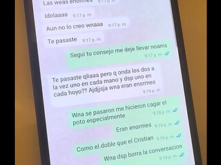 Me enter&eacute_ que mi novia me enga&ntilde_a con dos negros por WhatsApp (cuckold)