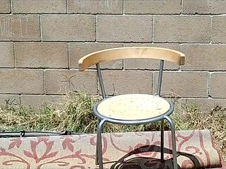 Backyard Double Cumshot Front View