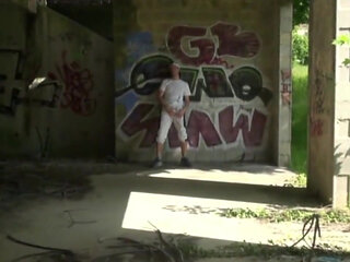 Straight boy fucking scally lad outdoor