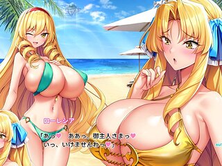 Busty milf maid in a sexy bikini gets filled up during training