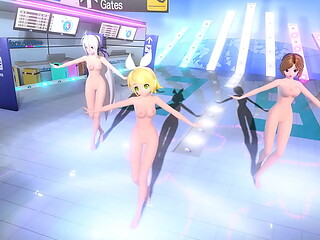 Kagamine Rin, Meiko, Haku Project diva Nude Mod Full Nude