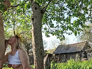 In the Garden, a Guy Licked My Pussy and Came on My Face