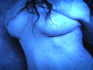 Wet natural big boobs play in POV body ASMR