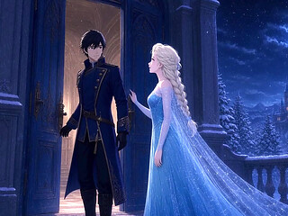 Elsa gets fucked by a merciless outsider prince- story in Spanish- AI PORN