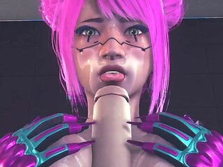 Cyborg Chick Tests Her New Upgrades - Cyberpunk Hentai