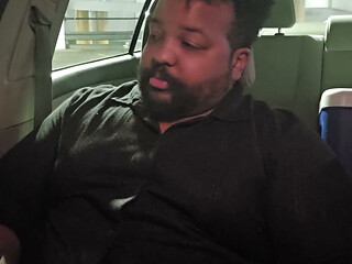 Black Daddy Cums in Public Parking Lot