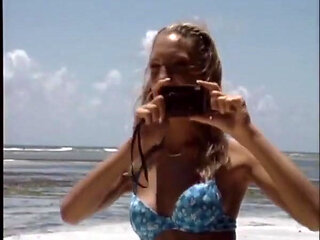 Lesbians From Germany Licking Each Other on the Beach