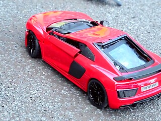Italian MILF dominates in stilettos crushing toy car under her heel