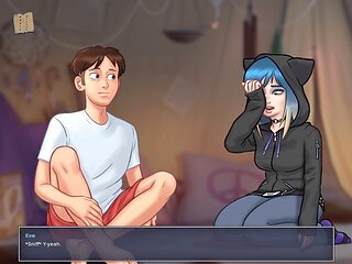 Blue-haired newbie with big boobs gets into some steamy action