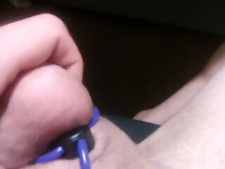 POV Transgirl, First Time Using Sliding Double Sex Ring No Audio