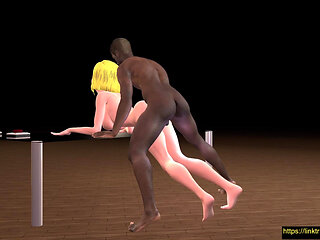 Android 18 Doggy Cheating Over Desk