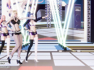 Red Velvet & Russian Roulette - Sexy K-pop Dance League of Legends Hentai
