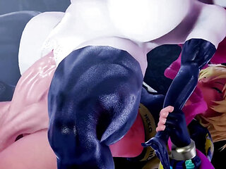 Hard Anime Futa Fucks a Bald Pussy Succubus and Creampies, Beautiful Japanese Futa Jerks off and Bust Nuts