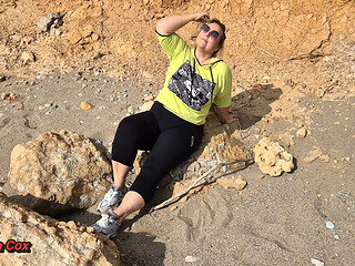 Horny Wife Masturbates on the Beach