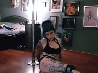 Amateur striptease and Solo masturbation