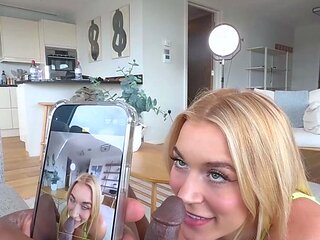 Bodacious blonde pornstar is hungry for big black cock