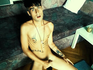 Jerk off Casting - Tattooed, Nipple Pierced Bad Guy