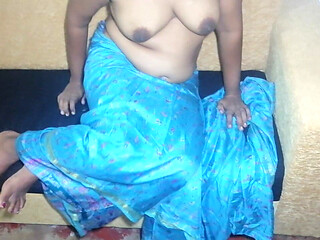 Desi Maid Dressed with Wire's Saree to Seduced