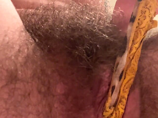 Hairy Pussy Panty Stuffing