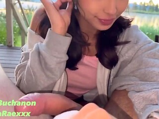 Beautiful Latina Outdoor Lakeside Pov Blowjob (Hoby Buchanon)