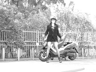 During the Ride, Her Skirt Lifts up and Reveals Her Small Penis