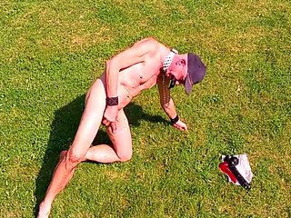 Uncut, Unmasked Male Slave Exposed During 1. Outdoor Pa...