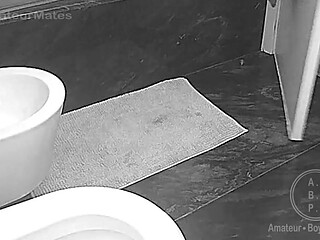 Amateur Straight Boy Peeing Hands Free Caught on Night Vision Cam