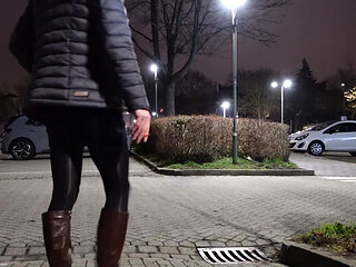 Me in my black bodysuit and super mini dress