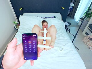 One Girl in Bondage 2 Vibrators Many Orgasms and Squirt