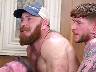 Officer Brogan Destroys Diego Vox In Nasty Bareback Orgy
