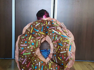 Blowing up My Inflatable Donut Fast!