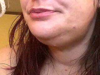 Goddess Chugs and Gulps a Large Green Tea