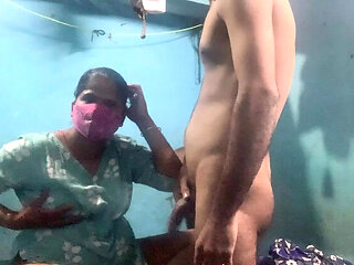 Desi Bhabhi Hindi Hot Sex Talk with Cum Swallow Outdoor