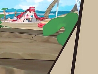 Zenless Zone Zero - Yuzuha and Alices Secret Beach Sex with Wise - Seductive Moans - 3D NSFW Animation