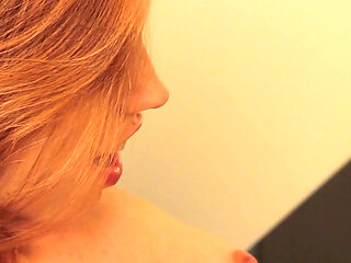 Lesbian MILF Boss Pretends the Young Pussy of Her New Young Redhead Secretary