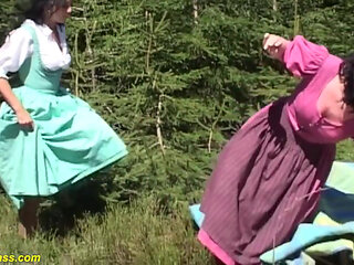 Extreme hot german outdoor fuck orgy at the snow