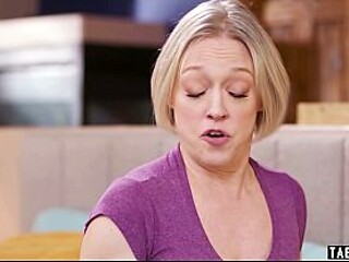 MILF stepmom Dee Williams sucks and rides big cock in taboo threesome