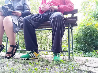 Thick Mature BBW Makes Me Explode With Cum - Outdoor Handjob Fun