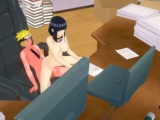 Naruto Boruto Hentai - Naruto has sex with Hinata in the Hokage'_s office - Asian Japanese Manga Anime Game Porn