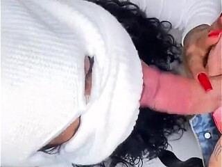 Masked MILF in Balaclava Worships and Drains Thick Cock