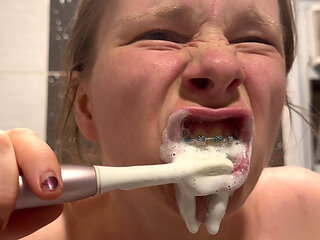 Hot Blonde with Braces