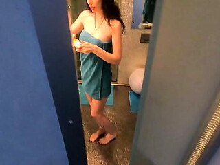Mom caught her stepson watching her and decided to show off her sexy body