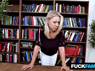 Katie Morgan Delivers Under-Desk Blowjob to Rion King in Office