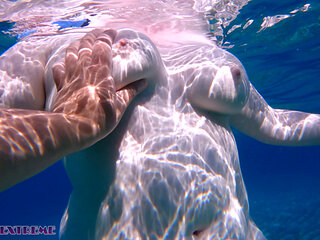Underwater Pussy Fingered POV by Stranger! Redhead PAWG Mermaid with Big Natural Tits Touched in Ocean - Outdoor Sex