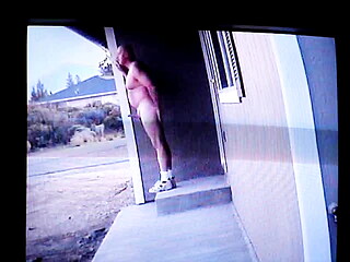 Naked exhibition on the front porch