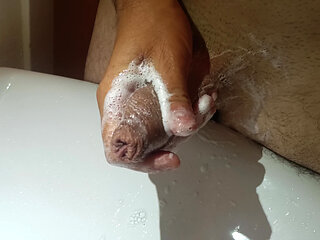 Hot and Foamy Bath to My Cock