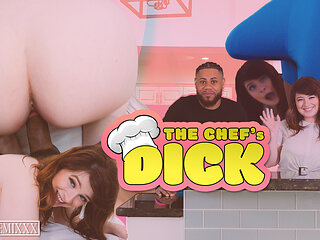 BBC Streamer Artemis gets blowjob under table by big ass horny roommate Bea York