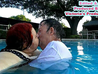 Nurse Vicki and Handsome Harry Are Having Fun Kissing in the Pool!
